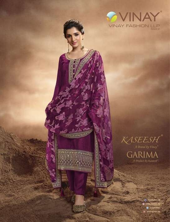 KASEESH GARIMA BY VINAY FASHION 62791 TO 62798 SERIES DOLA HEAVY WORK DRESSES