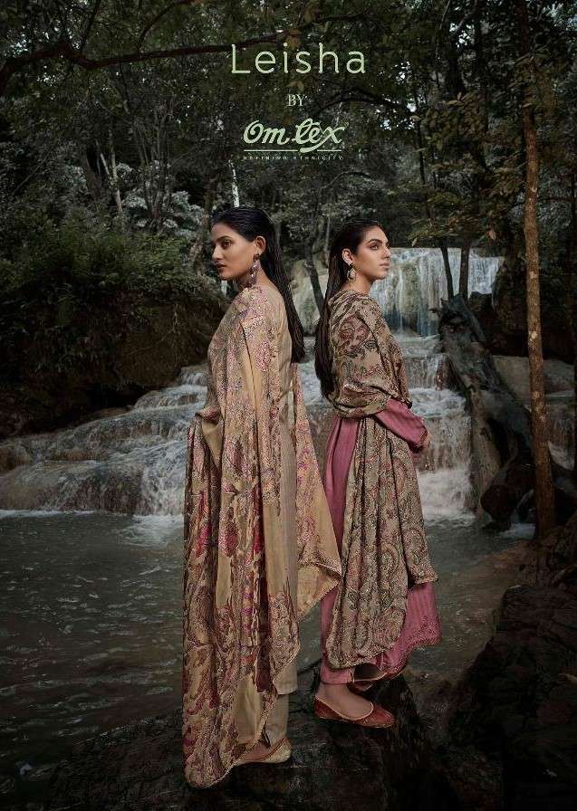 LEISHA BY OM TEX 241 TO 246 SERIES PASHMINA EMBROIDERY DRESSES