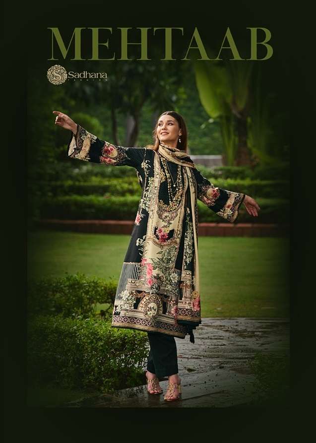 MEHTAAB BY SADHANA FASHION 201 TO 208 SERIES PURE PASHMINA WORK DRESSES