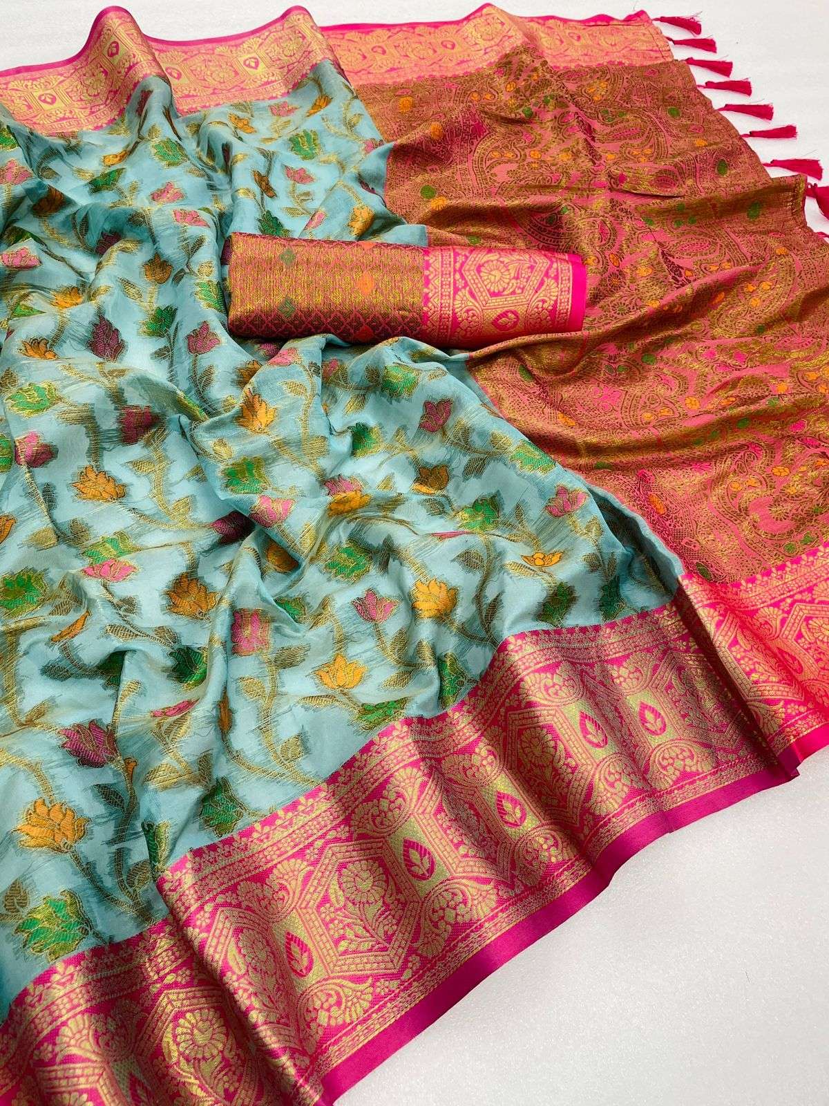 MIMOSA BY ASLIWHOLESALE BANARASI SOFT SILK SAREES