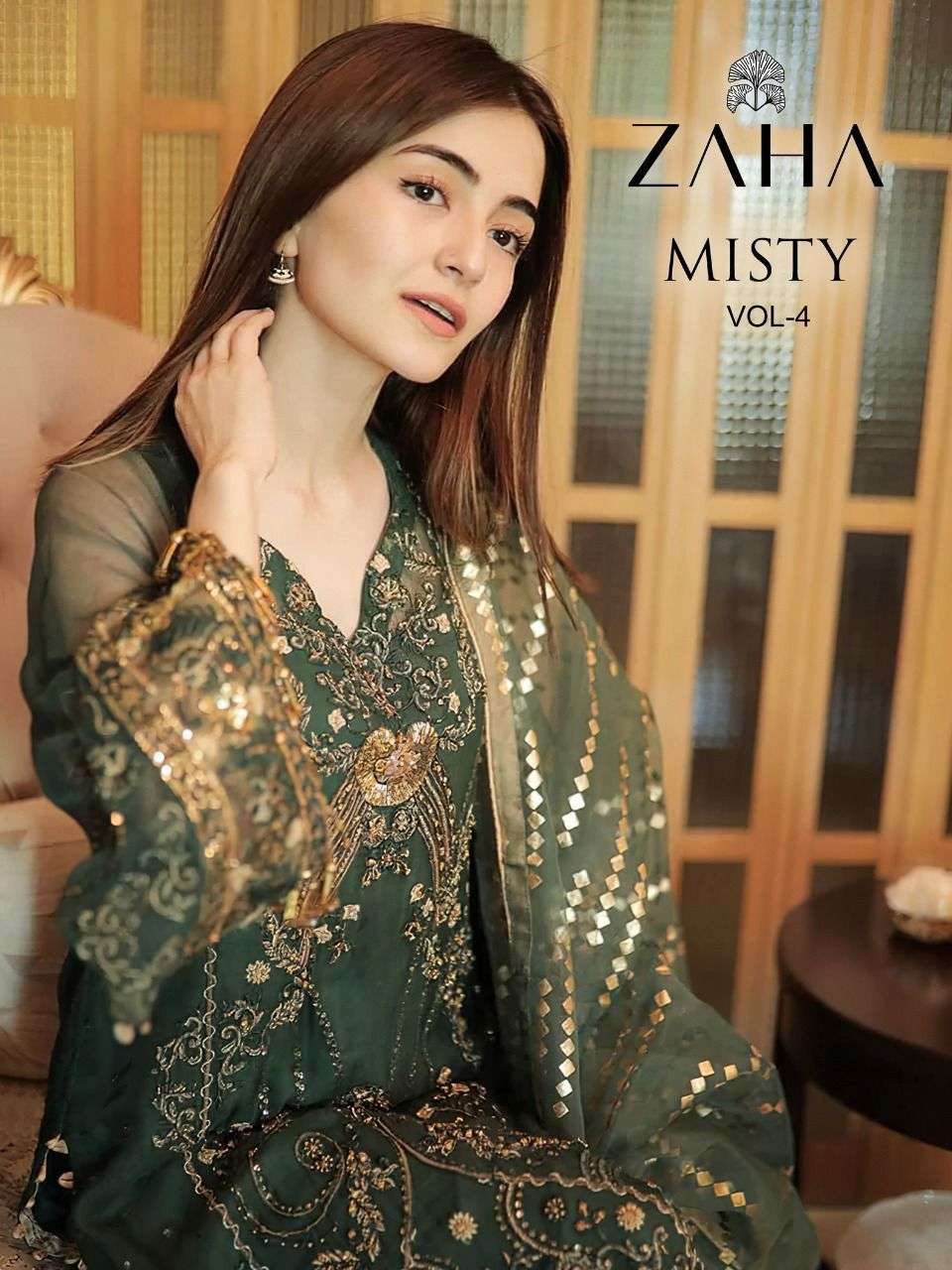 MISTY VOL-4 BY ZAHA 10055 TO 10057 SERIES GEORGETTE PAKISTANI DRESSES