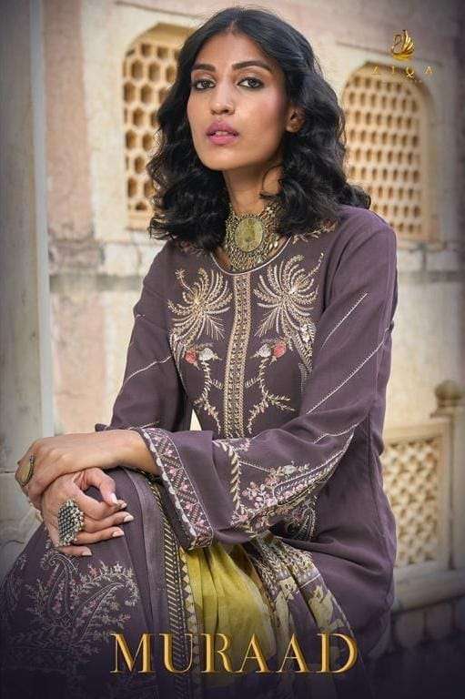 MURAAD BY AIQA LIFESTYLE 327 TO 334 SERIES PASHMINA FANCY WORK DRESSES