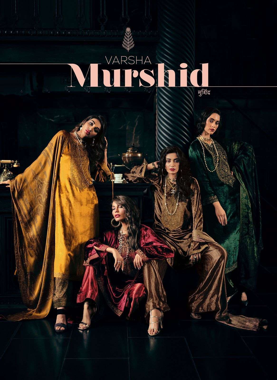 MURSHID BY VARSHA 01 TO 07 SERIES DESIGNER VELVET EMBROIDERY DRESSES