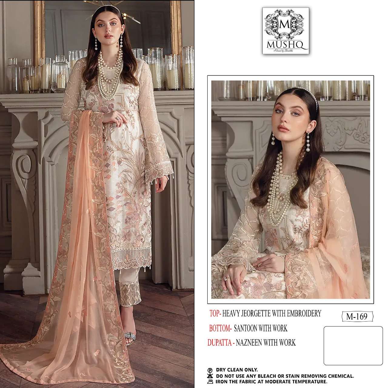 MUSHQ 168&168 HIT DESIGN BY MUSHQ HEAVY FAUX GEORGETTE EMBROIDERY DRESSES