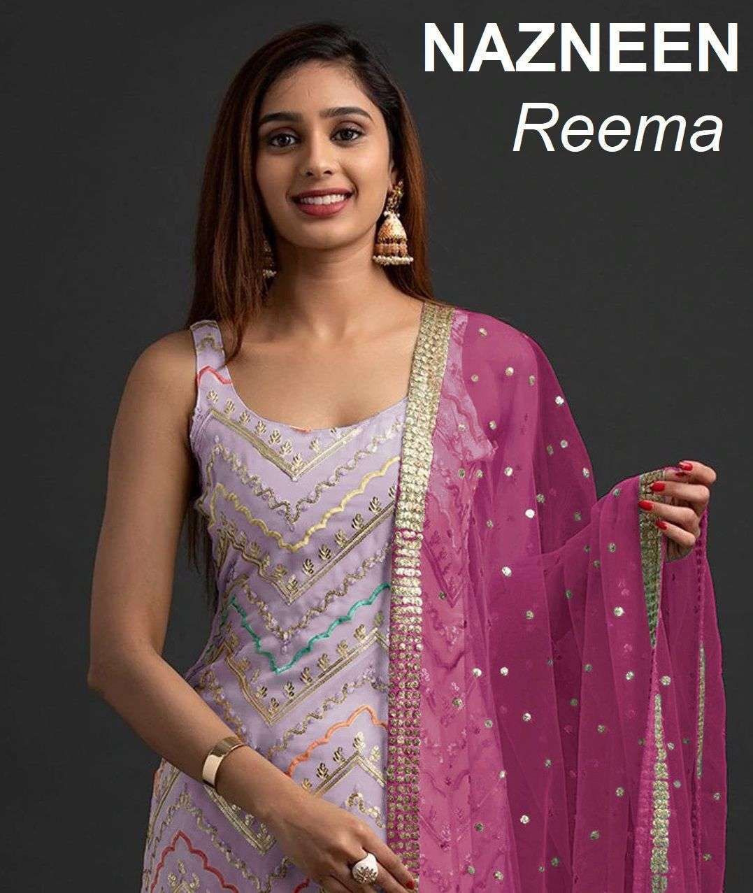 NAZNEEN REEMA BY ASLIWHOLESALE 1294 TO 1299 SERIES GEORGETTE EMBRIDERY SEQUENCE DRESSES