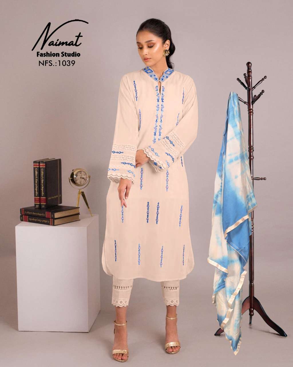 NFS 1039 COLOURS BY NAIMAT FASHION STUDIO PURE GEORGETTE STITCHED DRESSES