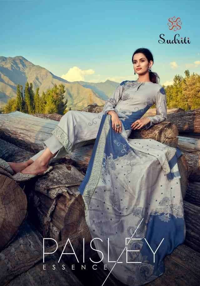 PAISLEY ESSENCE BY SUDRITI PASHMINA PRINT MIRROR WORK DRESSES