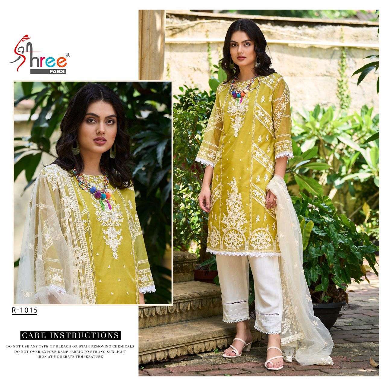 R-1015 HIT DESIGN BY SHREE FABS PURE ORGANZA EMBROIDERY STITCHED DRESS