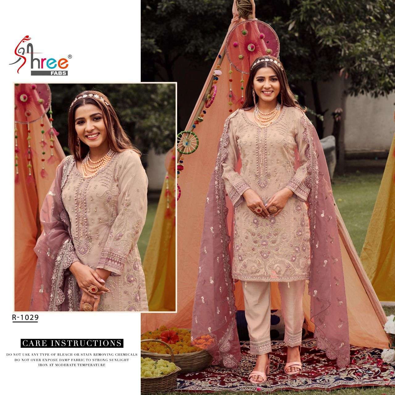 R-1029 HIT DESIGN BY SHREE FABS ORGANZA EMBROIDERY PAKISTANI DRESS