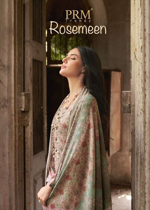 ROSEMEEN VOL-2 BY PRM TRENDZ 101 TO 110 SERIES PASHMINA PRINT EMBROIDERY DRESSES