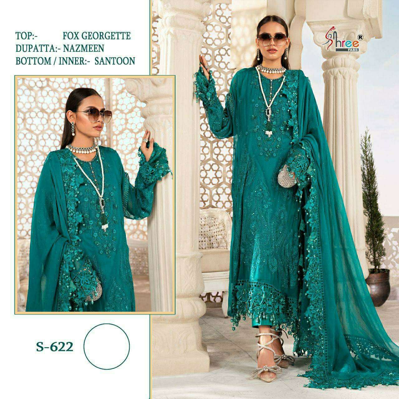 S-622 & S-623 HIT DESIGNS BY SHREE FABS FAUX GEORGETTE PAKISTANI DRESSES