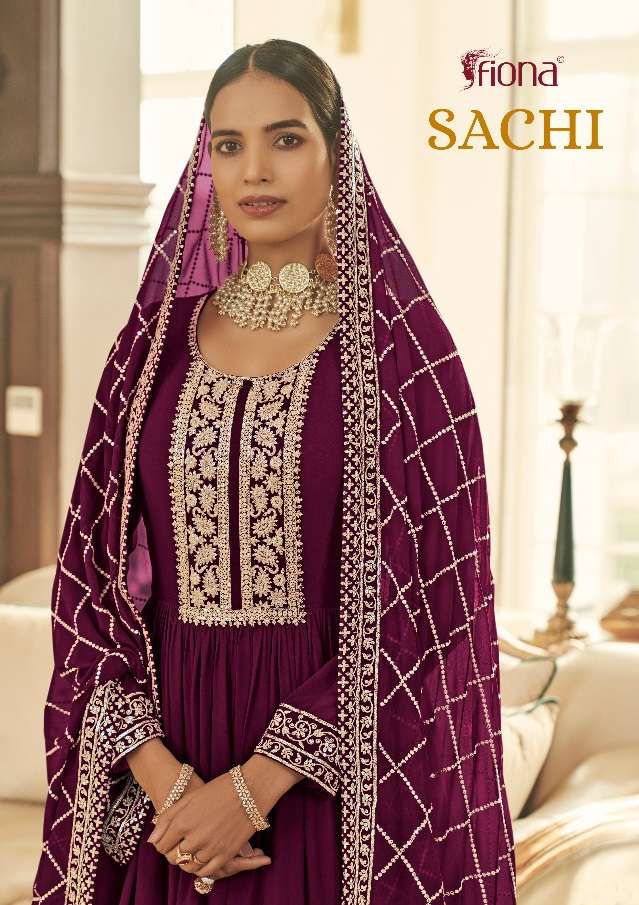 SACHI BY FIONA 51000 TO 51000-C SERIES REAL GEORGETTE EMBROIDERY DRESSES