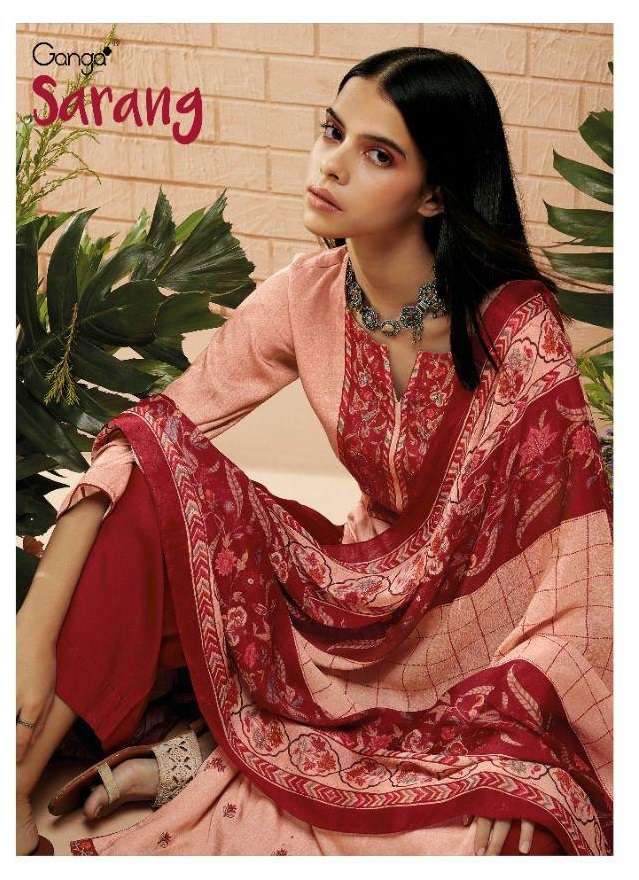 SARANG BY GANGA FASHION 1157 TO 1162 SERIES PREMIUM MODAL SATIN EMBROIDERY DRESSES