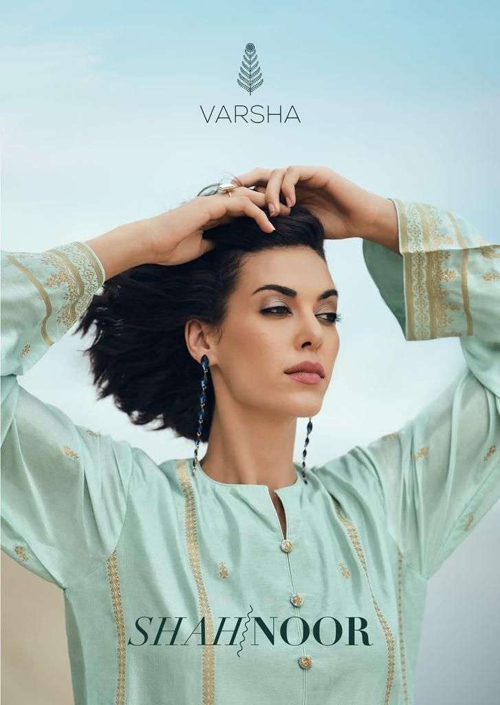 SHAHNOOR BY VARSHA 01 TO 04 SERIES RUSSIAN SILK WORK DRESSES