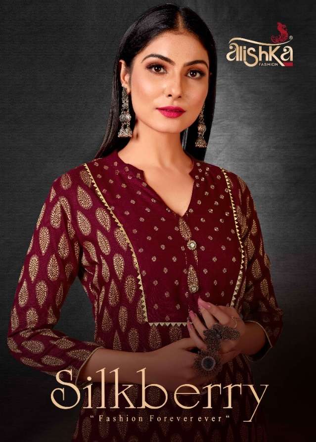 SILKBERRY BY ALISHKA FASHION 1001 TO 1006 SERIES RAYON JACQUARD KURTI & BOTTOM