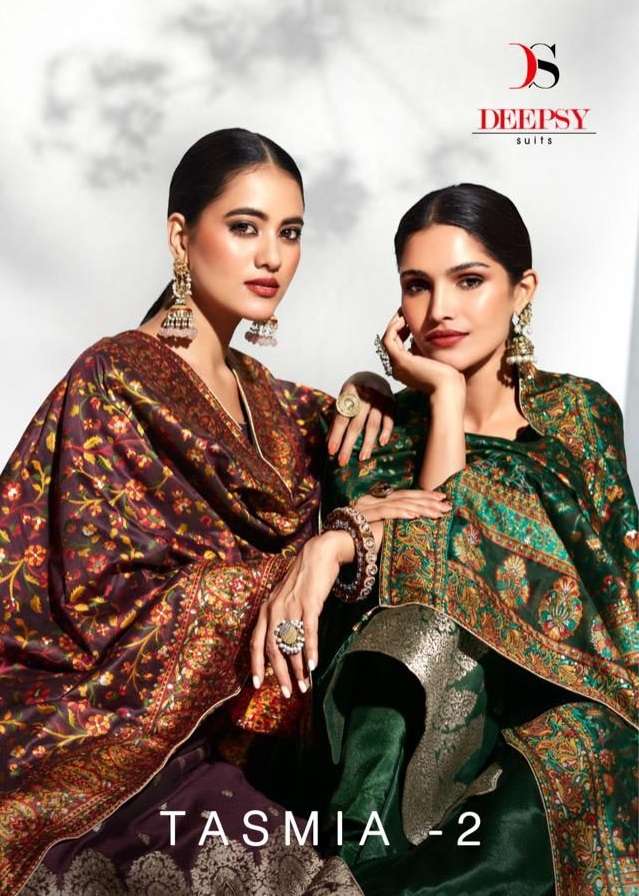 TASMIA VOL-2 BY DEEPSY SUITS 13201 TO 13206 SERIES SILK JACQUARD WORK DRESSES