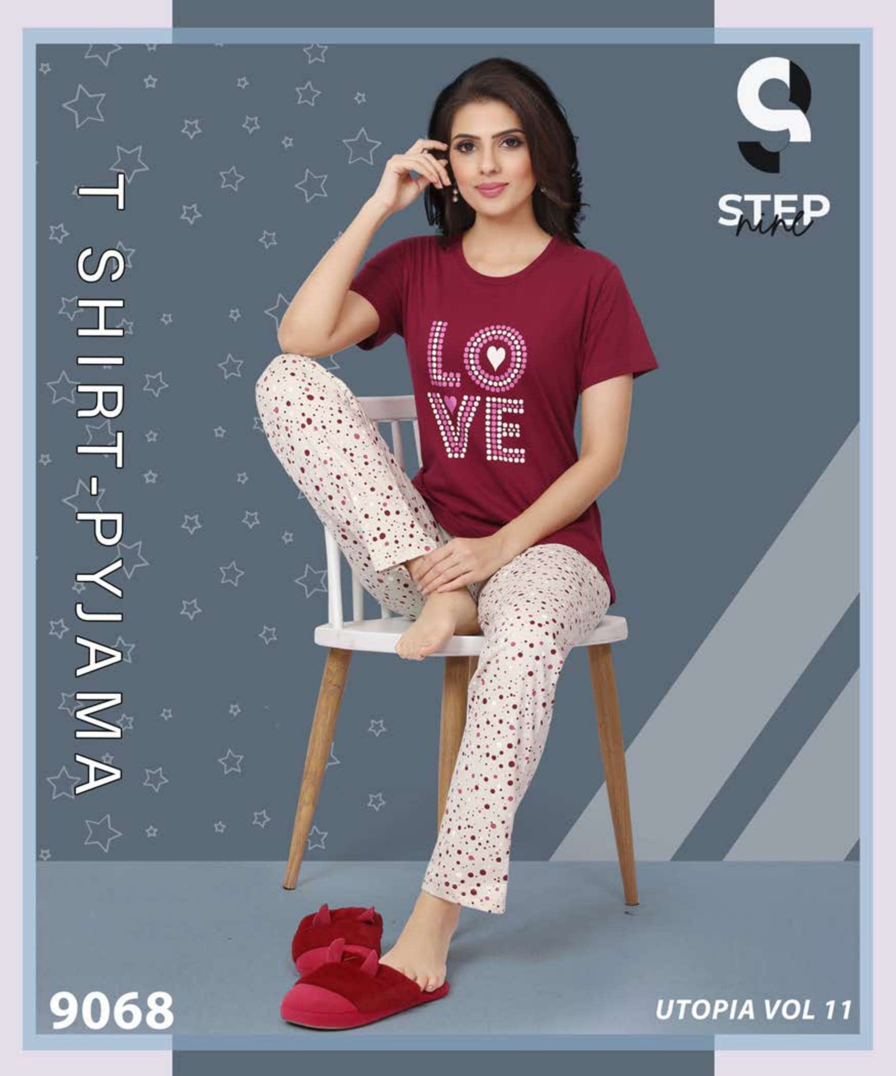 UTOPIA VOL-11 BY STEPNINE 9064 TO 9068 SERIES CASUAL COTTON NIGHT SUITS