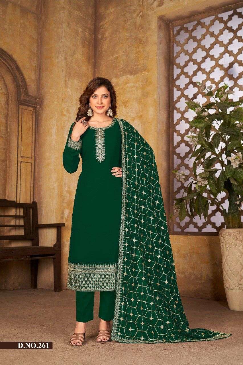 VAANI VOL-26 BY TWISHA 261 TO 264 SERIES FAUX GEORGETTE EMBROIDERY DRESSES