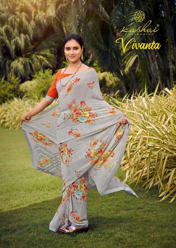 VIVANTA BY KASHVI CREATION 2751 TO 2760 SERIES WEIGHTLESS PRINT SAREES