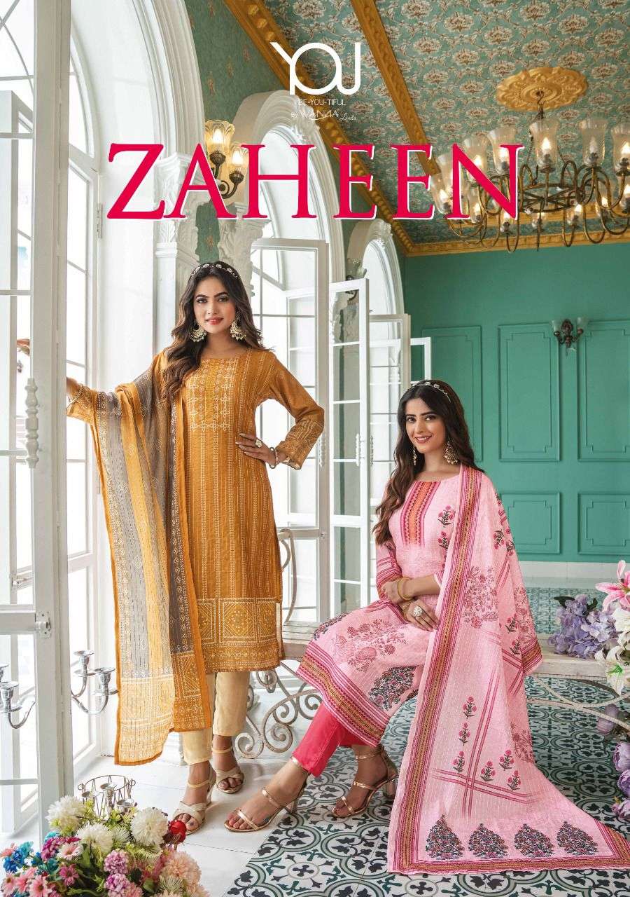 ZAHEEN BY YOU 101 TO 106 SERIES FANCY CHANDERI SEQUENCE SILK STITCHED DRESSES