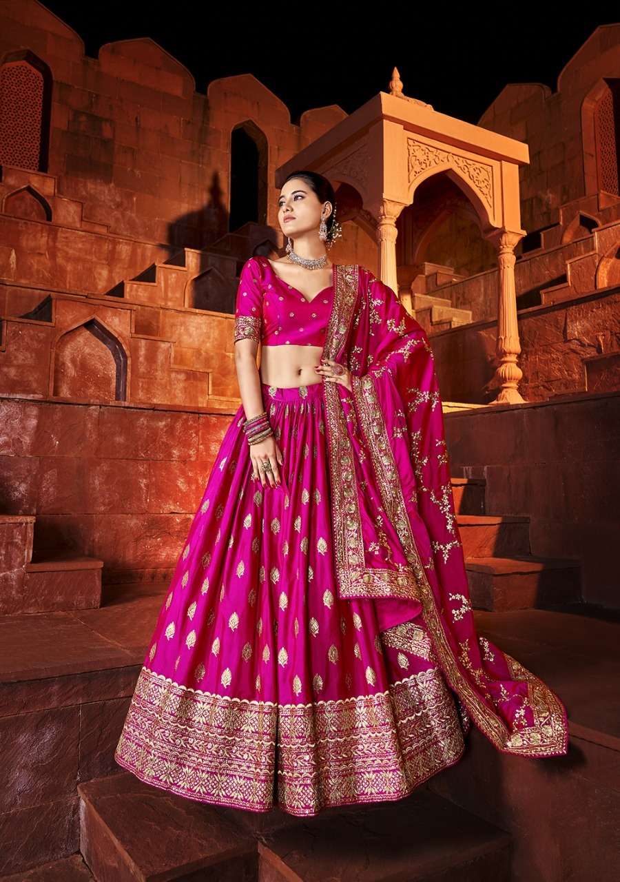 1406 HIT DESIGNS BY ASLIWHOLESALE GEORGETTE EMBROIDERY LEHENGAS