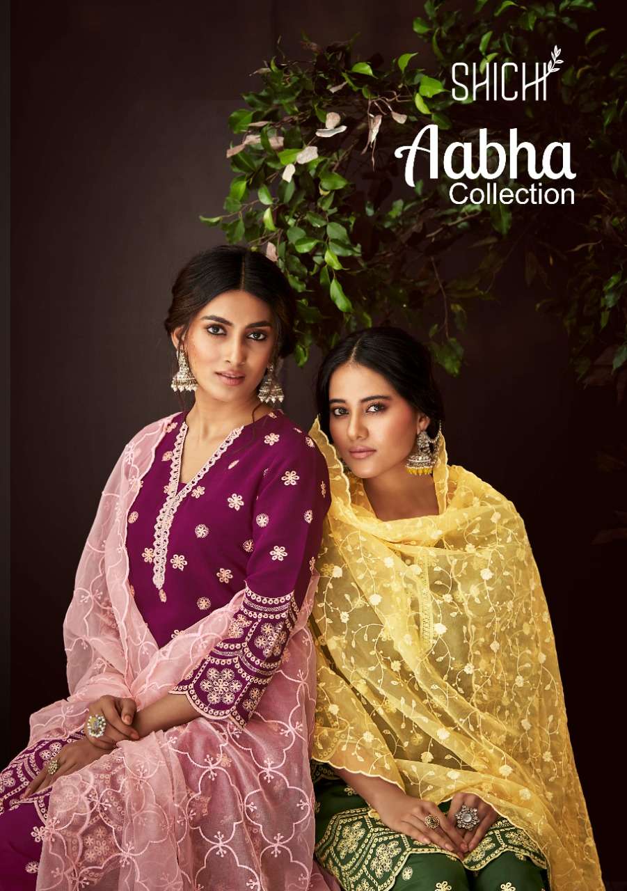 AABHA BY SHICHI 85 TO 90 SERIES VISCOSE EMBROIDERY STITCHED DRESSES