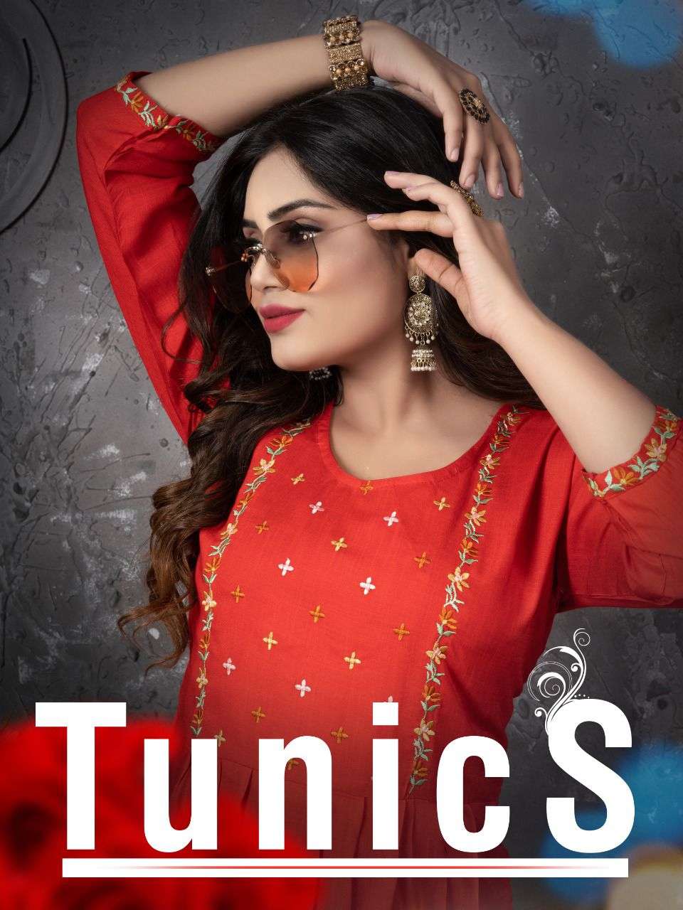 AAGYA TUNICS VOL-2 BY ASLIWHOLESALE RAYON EMBROIDERY KURTIS