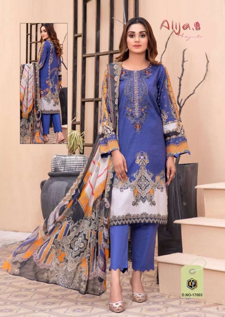 ALIJA. B VOL-17 NX BY KEVAL FAB 17003 TO 17006 SERIES COTTON PRINT DRESSES