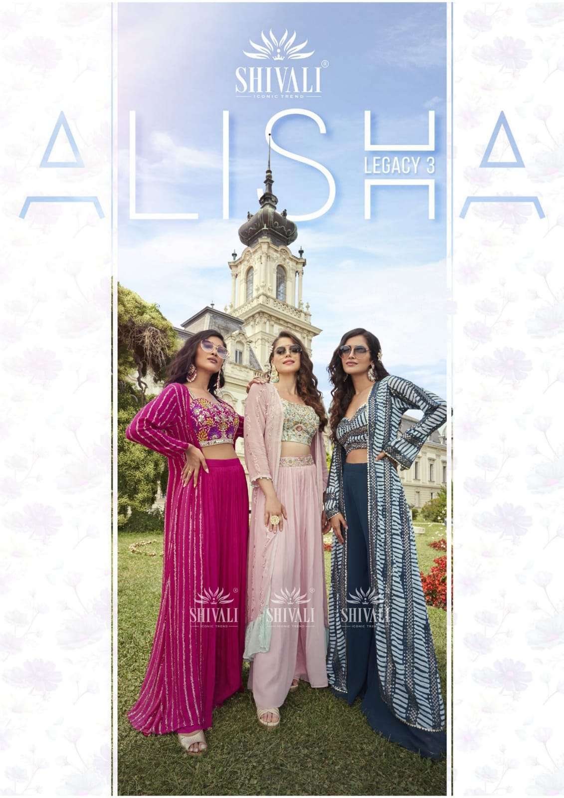 ALISHA LEGECY VOL-3 BY SHIVALI 3001 TO 3006 SERIES DESIGNER TOPS & SKIRT WITH SHRUG