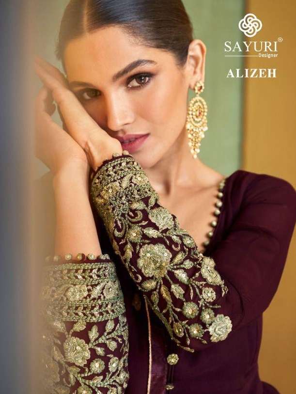 ALIZEH BY SAYURI 5218 TO 5221 SERIES GEORGETTE WORK ANARKALI DRESSES