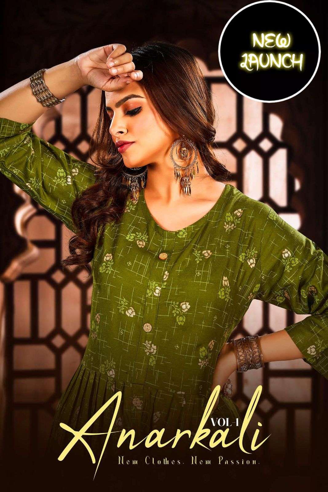 ANARKALI VOL-1 BY ASLIWHOLESALE 101 TO 110 SERIES RAYON KURTIS