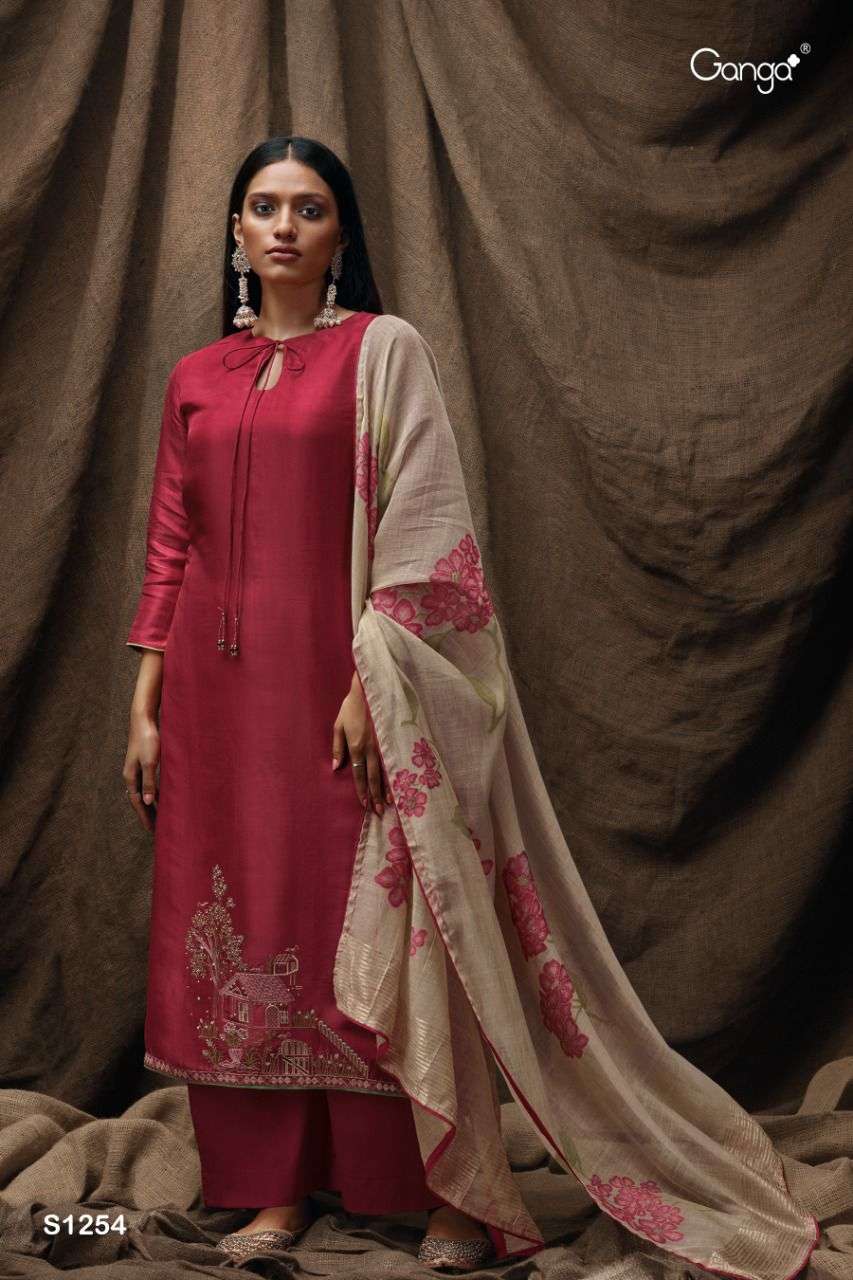 ANIKA 1254 BY GANGA FASHION SILK EMBROIDERY DRESS