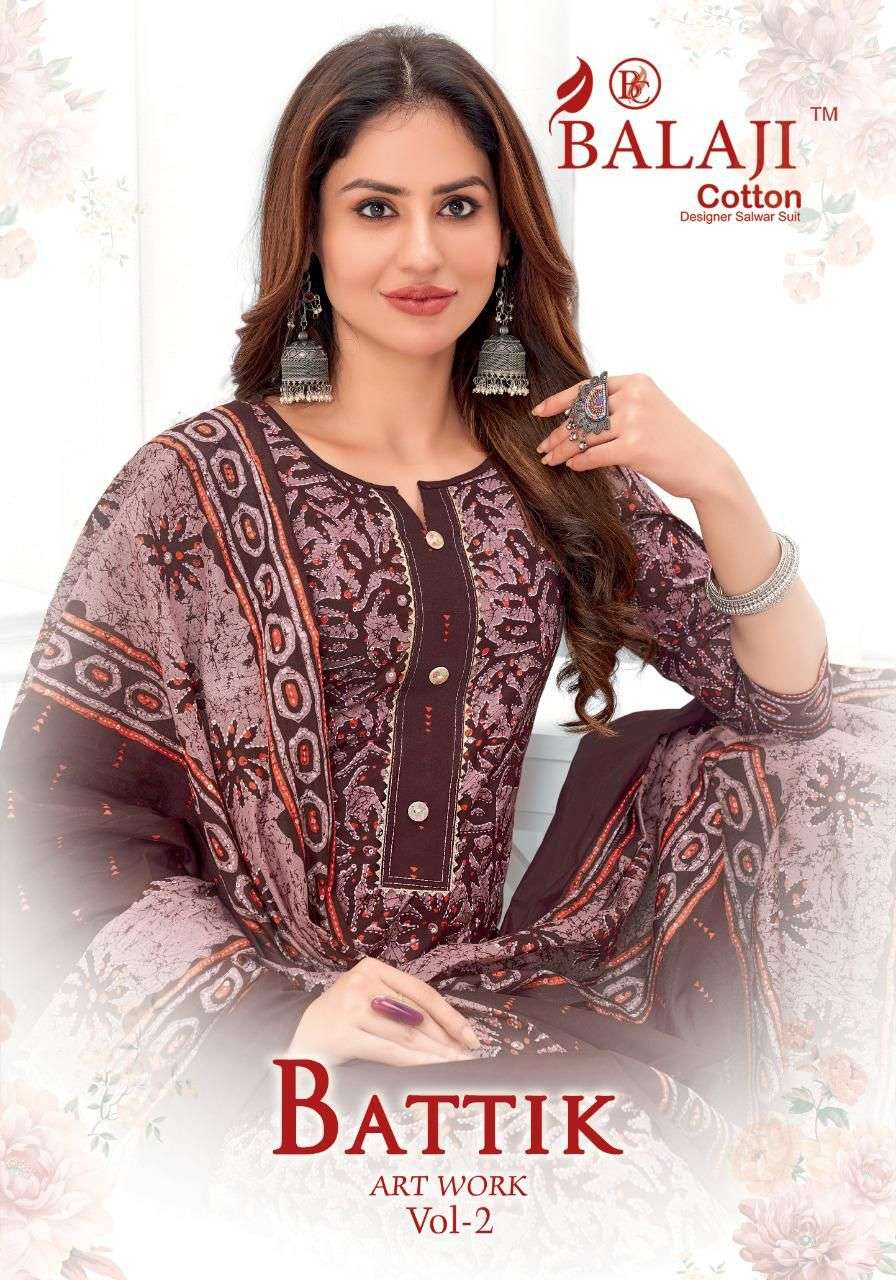 BATTIK ART WORK VOL-2 BY BALAJI COTTON 2001 TO 2012 SERIES COTTON PRINT DRESSES