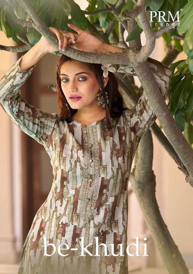 BE-KHUDI BY PRM TRENDZ 3554 TO 3561 SERIES PASHMINA PRINT WORK DRESSES