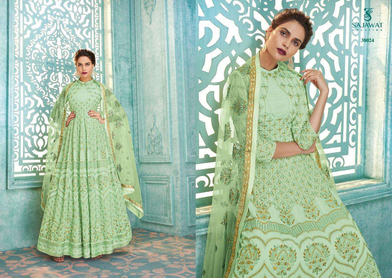 BEGUM 38024 BY SAJAWAT CREATION FAUX GEORGETTE ANARKALI DRESS