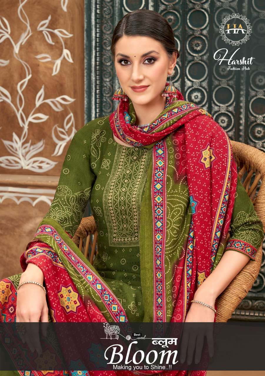 BLOOM BY HARSHIT FASHION HUB 1133-001 TO 1133-008 SERIES PASHMINA DRESSES