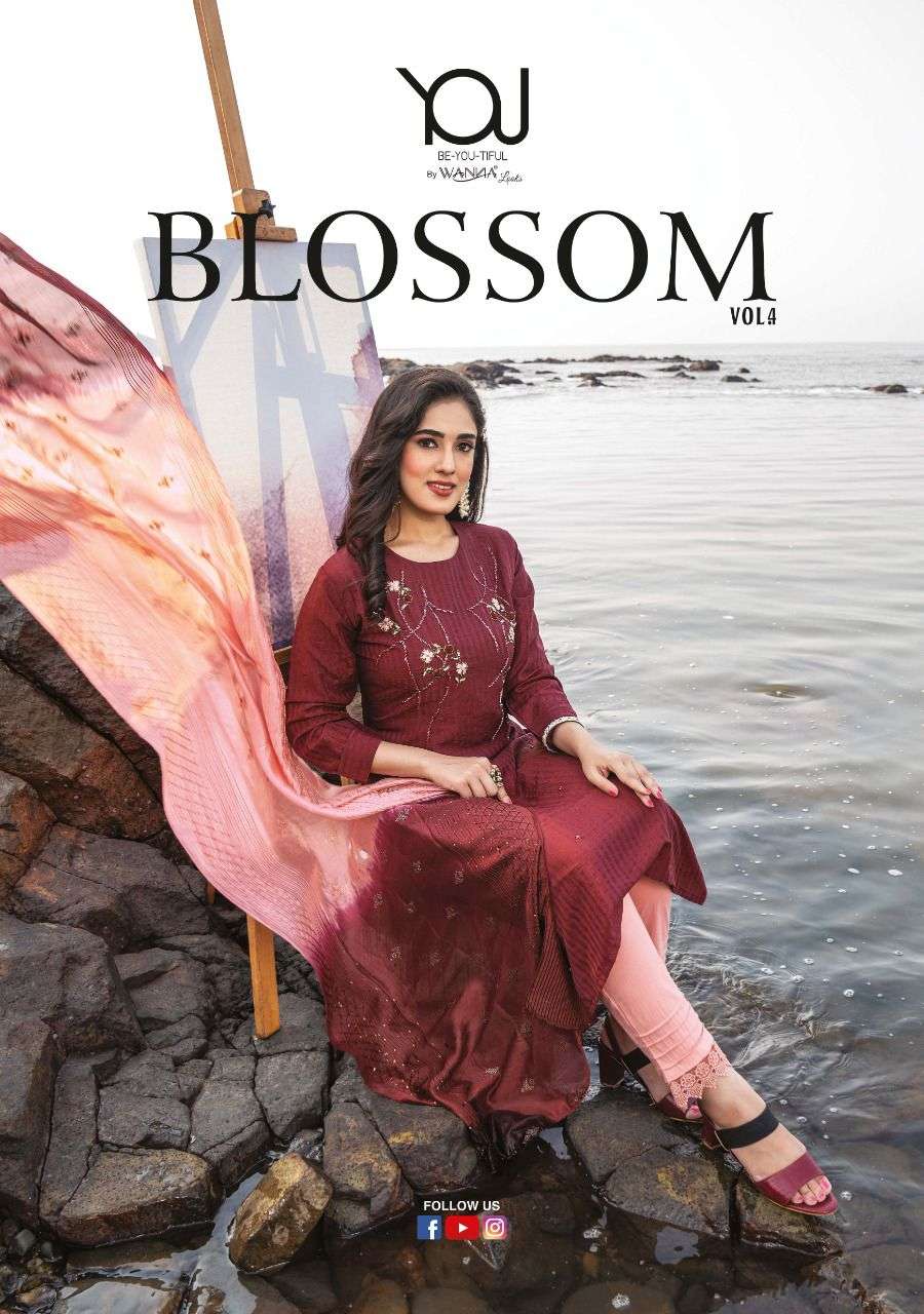 BLOSSOM VOL-4 BY YOU 401 TO 406 SERIES NYLON VISCOSE STITCHED DRESSES