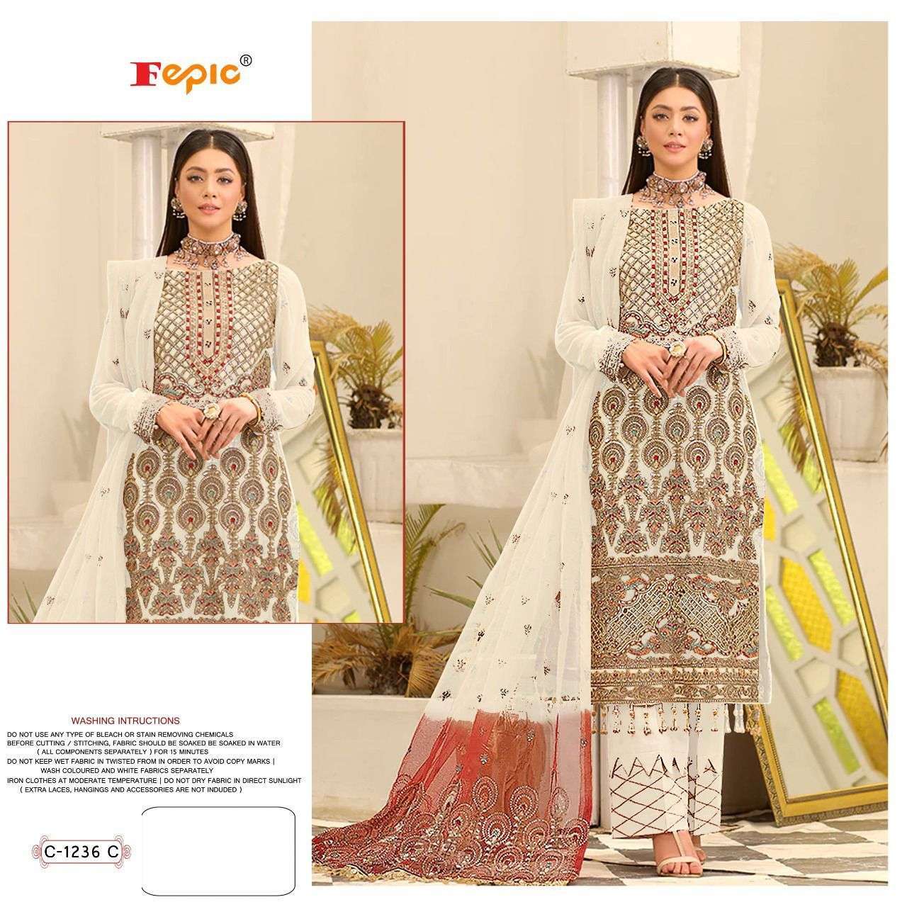 C-1236 COLOURS BY FEPIC GEORGETTE EMBROIDERY PAKISTANI DRESSES