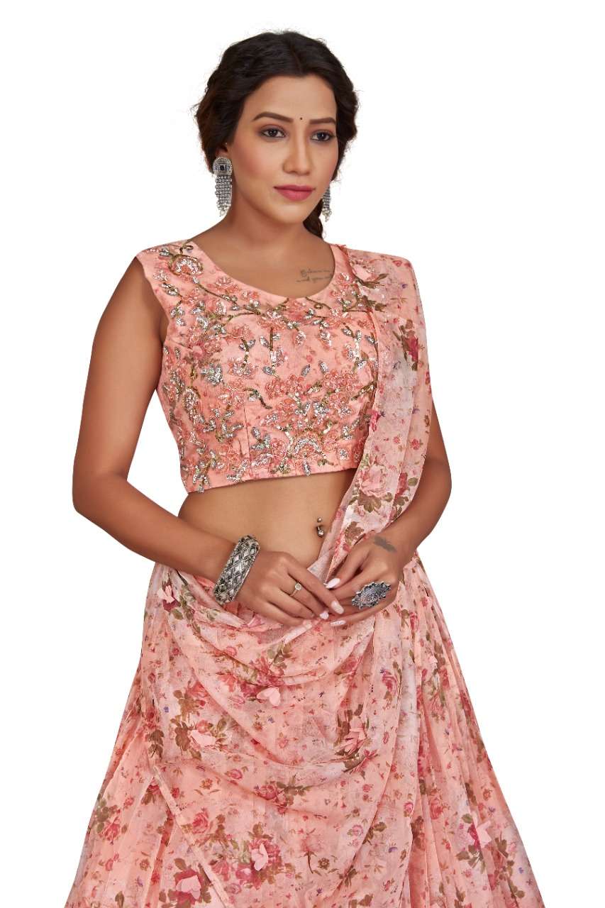 C-1909 COLOURS BY AMOHA TRENDZ STYLSIH DESIGNER HEAVY GIRLISH LEHENGAS