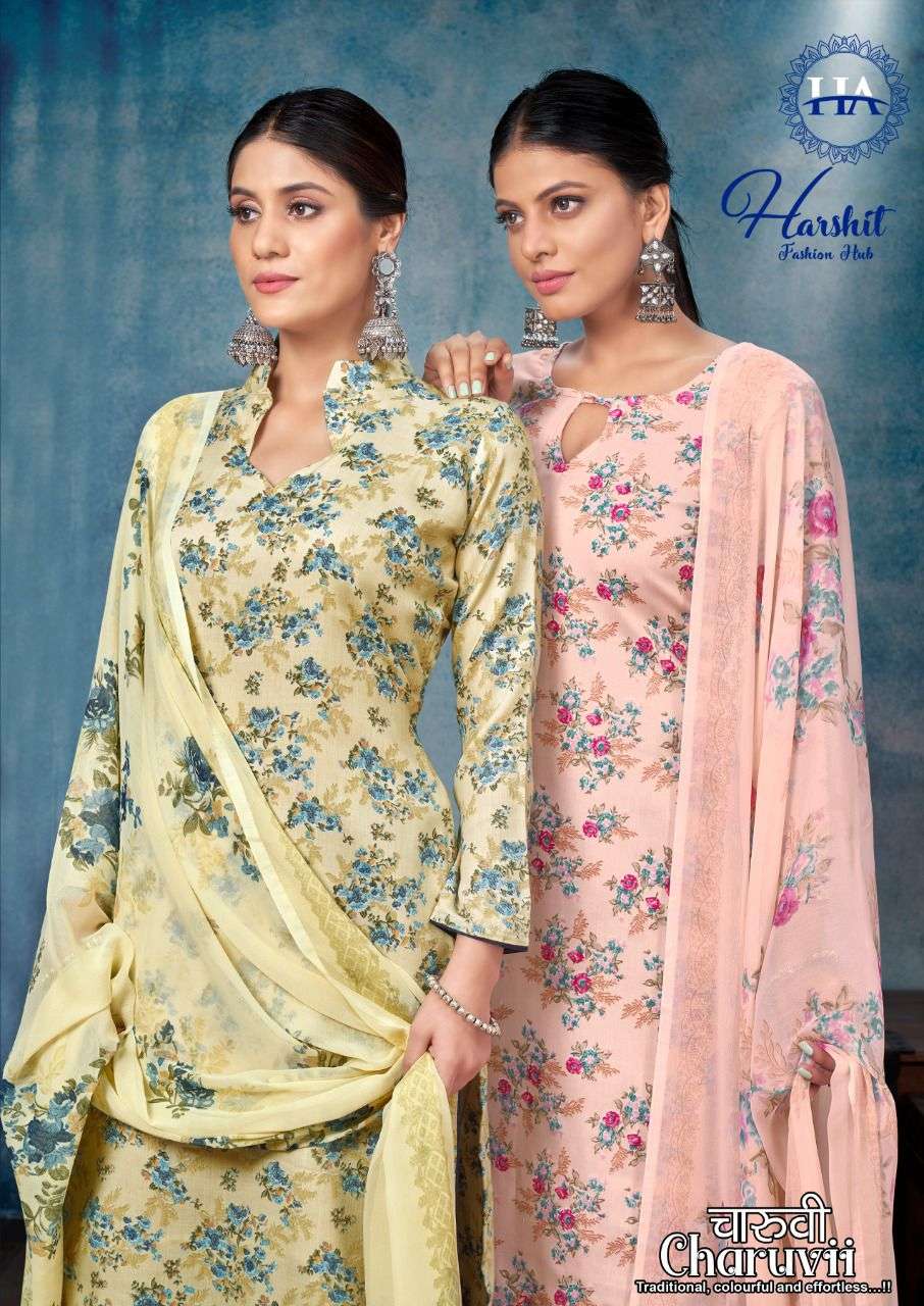 CHARUVII BY HARSHIT FASHION HUB 100-001 TO 1001-010 SERIES ZAAM COTTON DRESSES