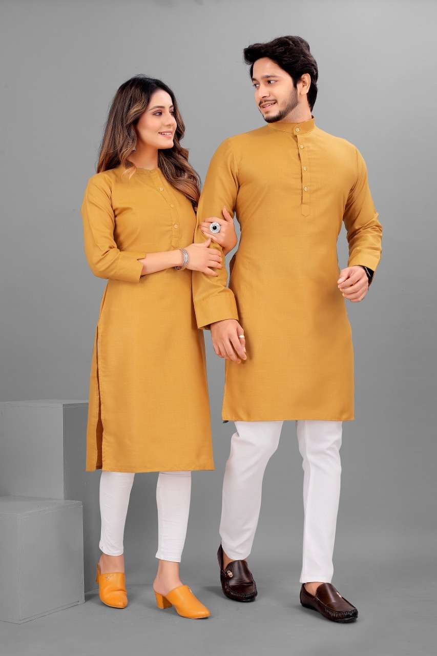 COUPLE KURTA VOL-2 BY ASLIWHOLESALE DESIGNER COTTON KURTA & KURTIS