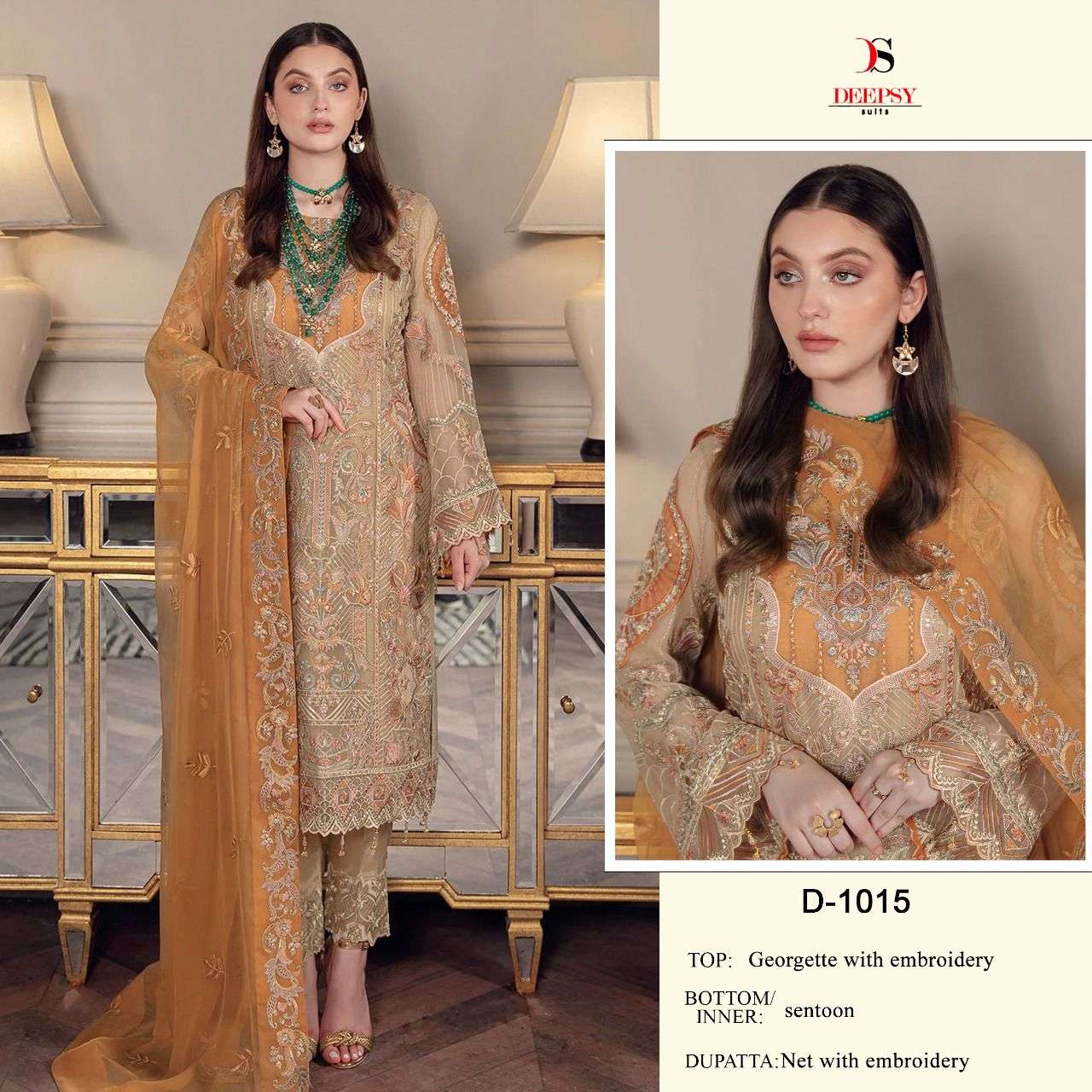 D-1015 & D-1017 & D-1020 HIT DESIGNS BY DEEPSY SUITS EMBROIDERY PAKISTANI DRESSES