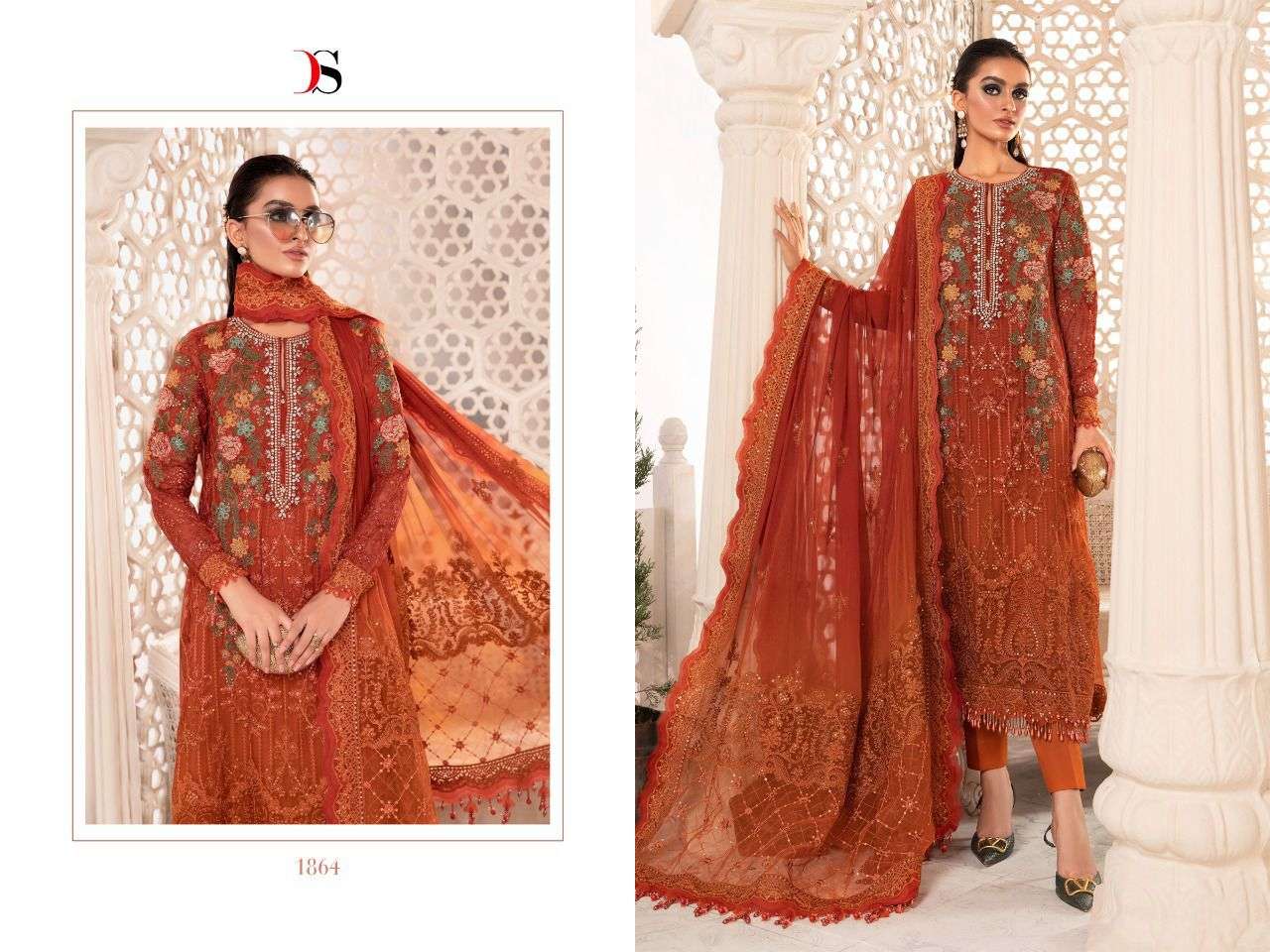 DEEPSY 1864 & 1865 BY DEEPSY SUITS GEORGETTE EMBROIDERY PAKISTANI DRESSES