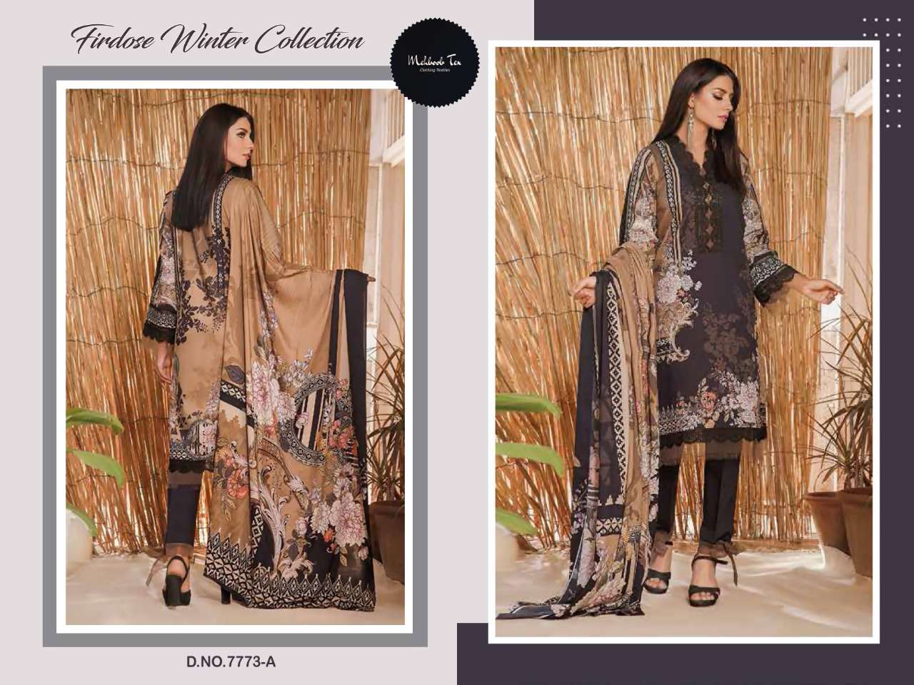 FIRDOSE WINTER COLLECTION BY MEHBOOB TEX PASHMINA PAKISTANI DRESS