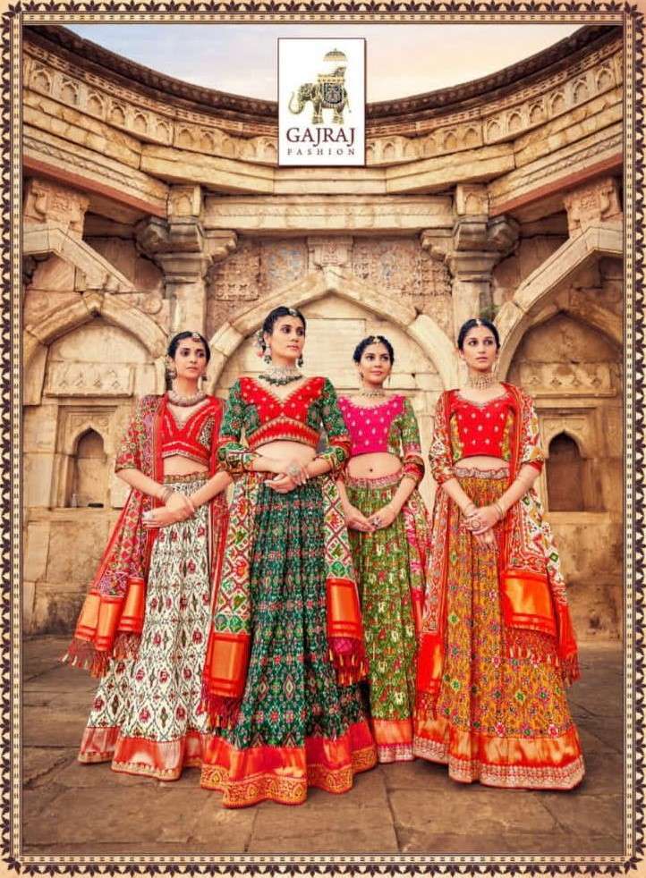 GAJRAJ 8007 TO 8012 SERIES BY GAJRAJ SILK HEAVY WORK LEHENGAS