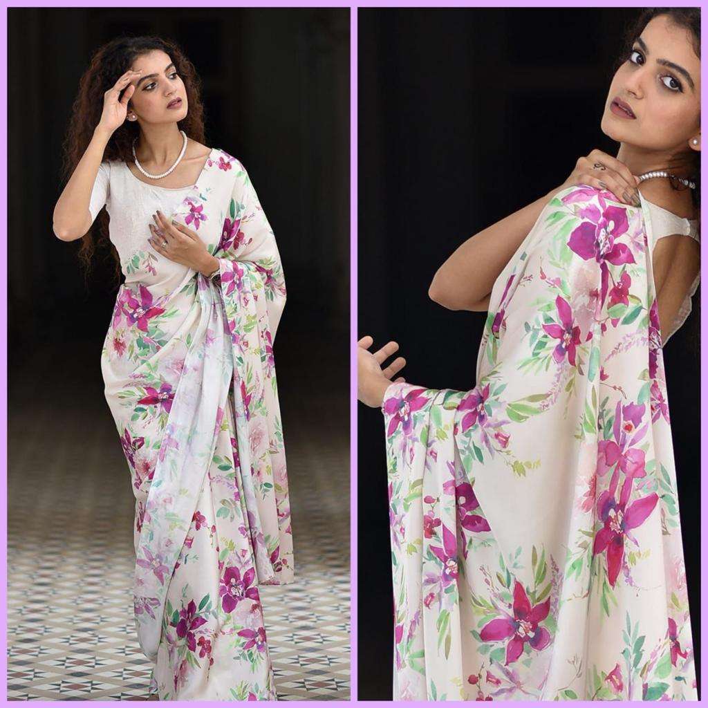 GRTN-2188 BY ASLIWHOLESALE HEAVY JAPAN SATIN PRINT SAREES