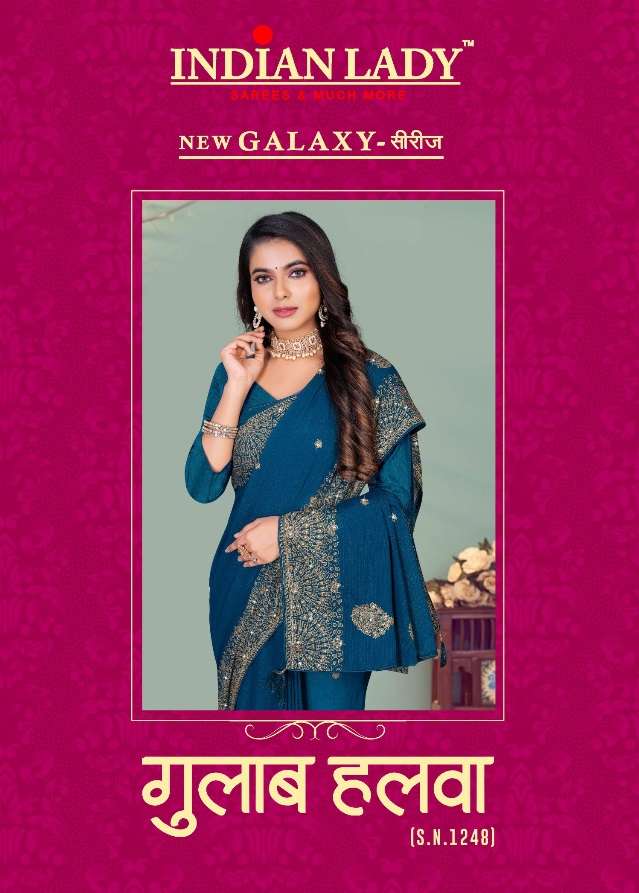 GULAB HALWA BY INDIAN LADY 1248-A TO 1248-H SERIES ZOMATO WORK SAREES