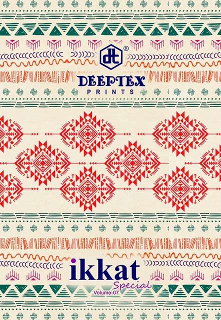 IKKAT SPECIAL VOL-7 BY DEEPTEX 7001 TO 7020 SERIES COTTON PRINT SAREES