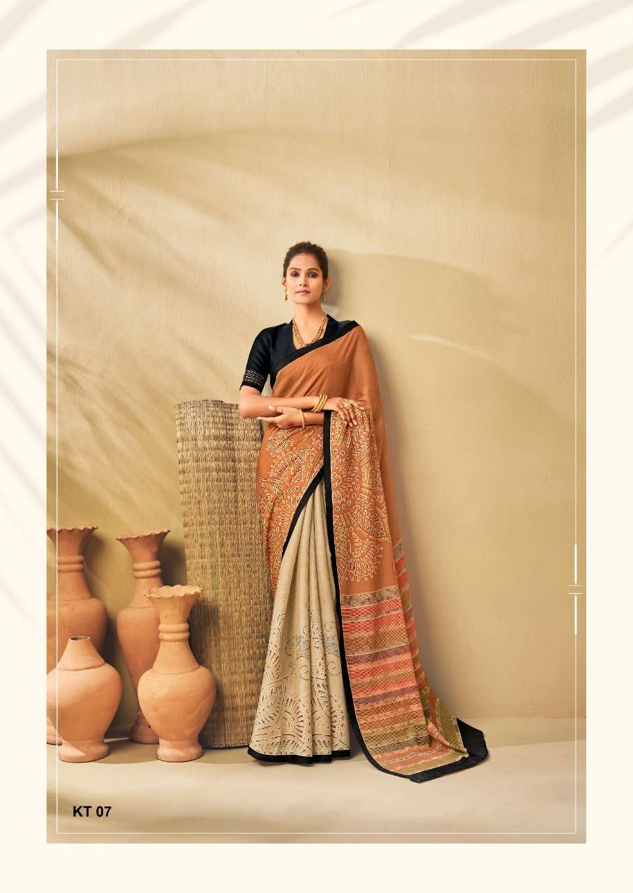 KATHAA BY SR KT-01 TO KT-10 SERIES DESIGNER TUSSER SILK SAREES