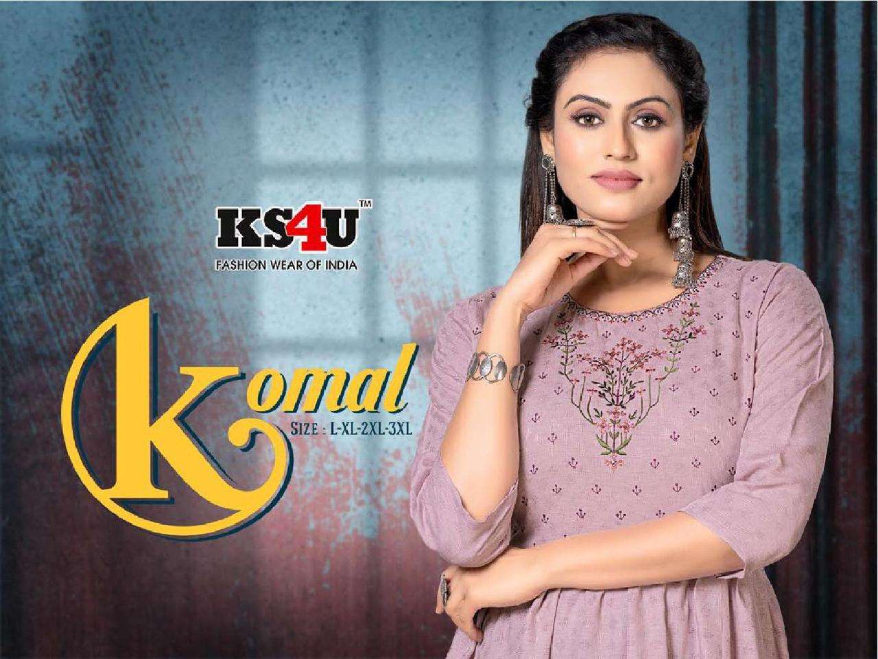 KOMAL BY KS4U 101 TO 105 SERIES FANCY WORK KURTIS